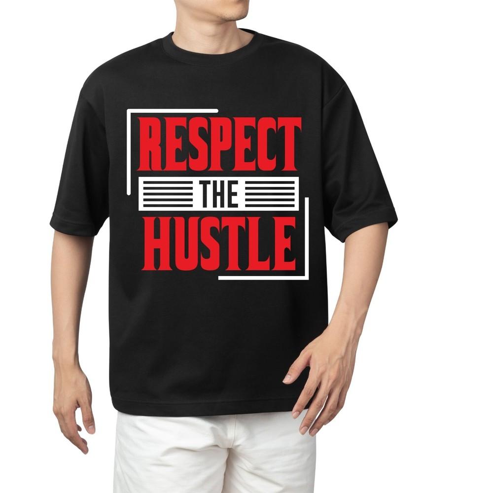 

Respect The Hustle Motivational Tee | Unisex Short Sleeve Black Shirt 2XL