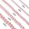 3 4 6 8 10mm Rondelle Faceted Crystal Beads Transparent Water Pink Glass Loose Beads For Jewelry Making DIY Bracelet Necklace