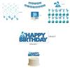Cheerful Blue's Clues Birthday Party Decoration Set Featuring Colorful Cake Toppers And Swirls