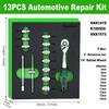 13pcs 1/4 Inch Drive Ratchet Socket Wrench Set, with 5-14mm and 72 Tooth Ratchet Handle and 4''Extension Bar Universal Joint