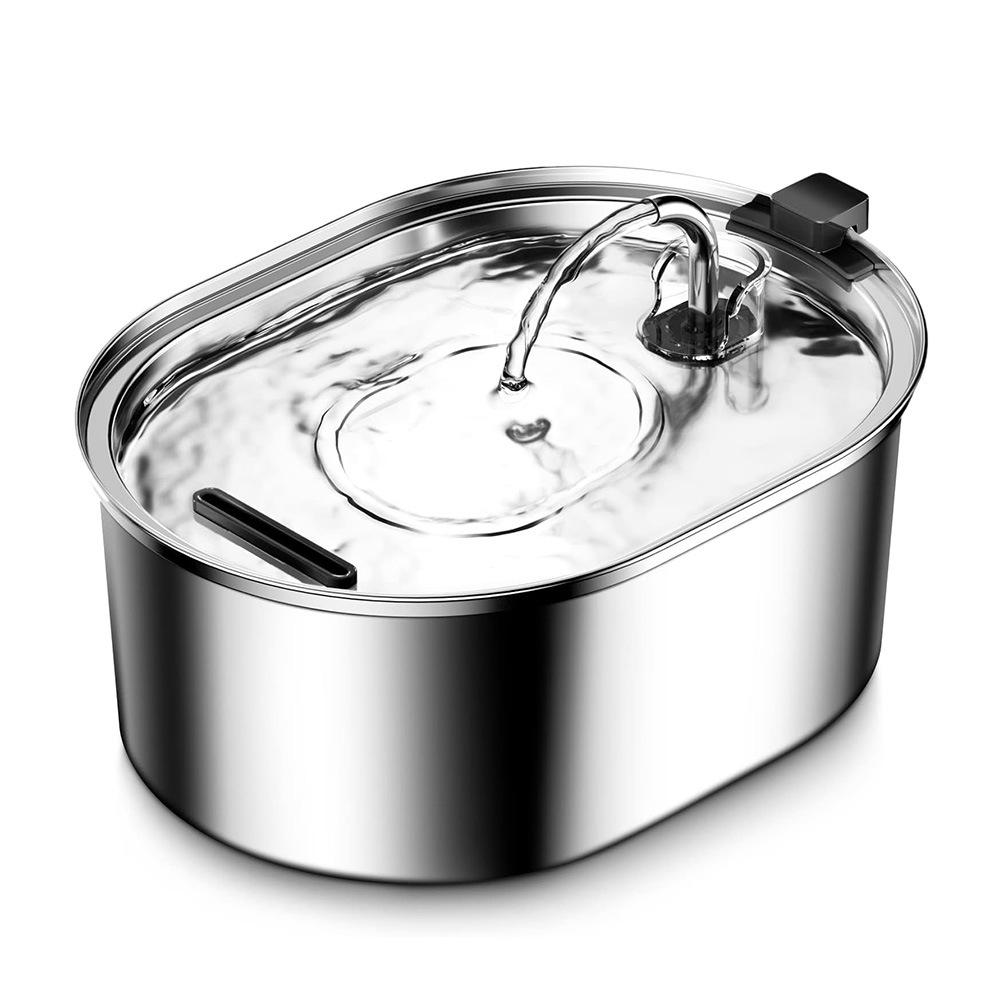 

3.2L Stainless Steel Cat Water Fountain with Activated Carbon Filter EU Power Plug
