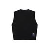 Li Ning Badfive Holiday Carnival Letter Print Round Neck Pullover Vest Women Vests Black AMVS006-3