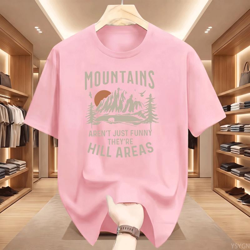 Mountains Arent Just Funny Tshirt Unisex Hiking And Camping T Shirt Set Sun Print Short Sleeve Tee Shirt Cotton Unisex Clothes Top