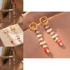 Gold Plated Stylish Geometric Pearl Mushroom Earrings For Women 2023 Fall