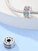 Colored Diamond Clips And Spacers Beads Charm Copper Plated Fit Charms Copperoriginal Bracelet For Jewelry Making Diy Charm