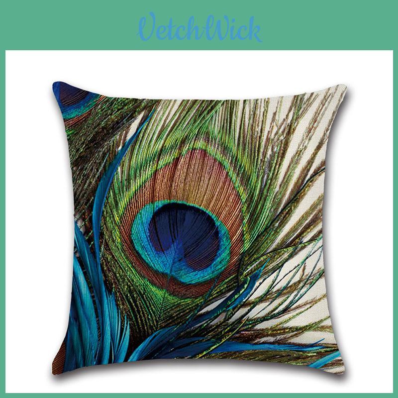 Premium Quality Peacock Feathers Sofa Bed Car Pillow Case For Timeless Home Elegance