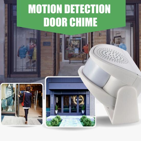 Sonerie cu senzor de mișcare cu alarmă de 90 dB, sonerie de bun venit cu infraroșu pentru intrarea în magazin, alertă portabilă antifurt pentru uz casnic/comercial