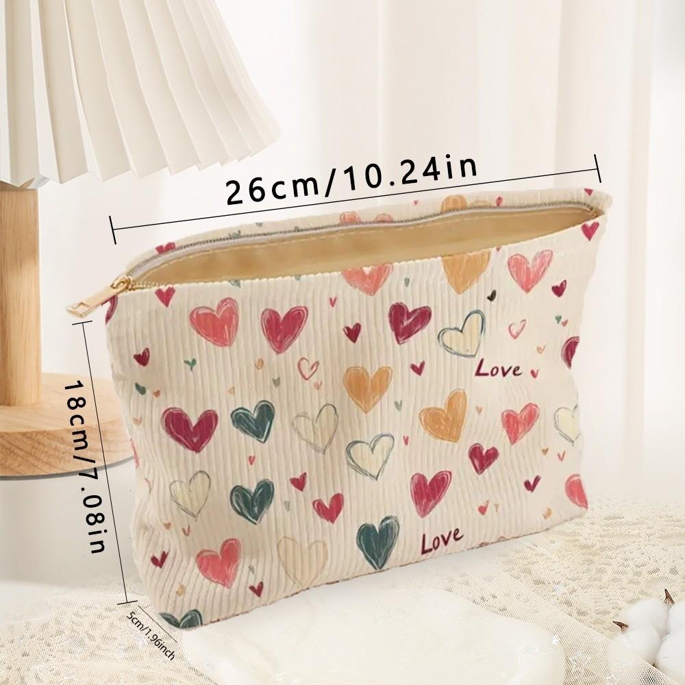 Corduroy Corduroy Storage Bag Hand-painted Makeup Pouch Travel Toiletry Bag  Women