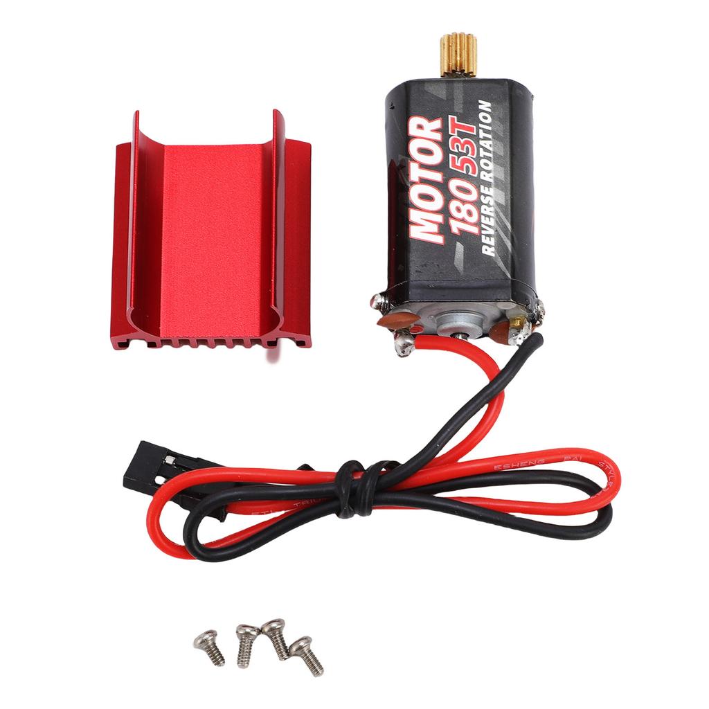 180er Bürstenmotor 11T Ritzel RC Elektrischer Bürstenmotor mit Kühlkörper für 1:18 Fernbedienungs-Crawler 53T