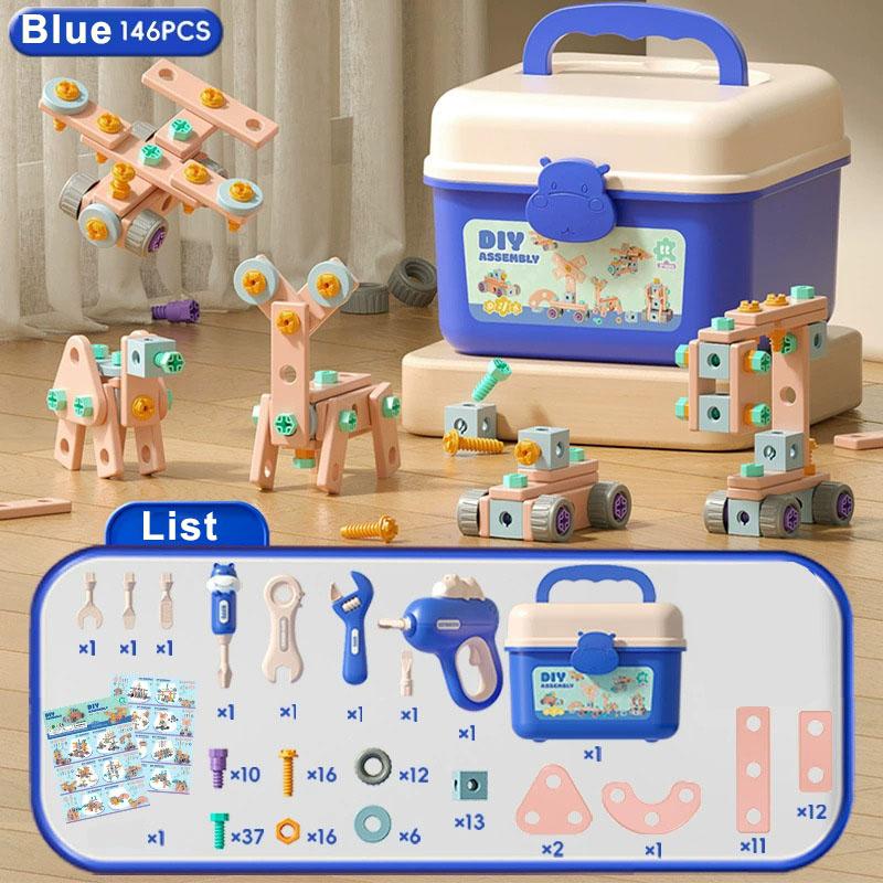 DIY Assembly Children's Nut Toy Set, Children's Building Set, Children's Exercise for Practical Skills and Imagination