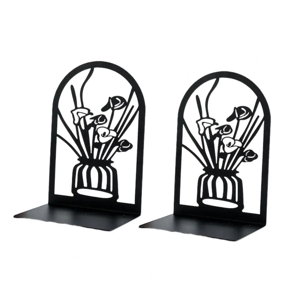 2 Rose Black Bookcase Tree of Knowledge Heavy Duty Bookcase Hollow Iron Bookcase Office Stand Shelf Shelf Home Desk Writing Desk