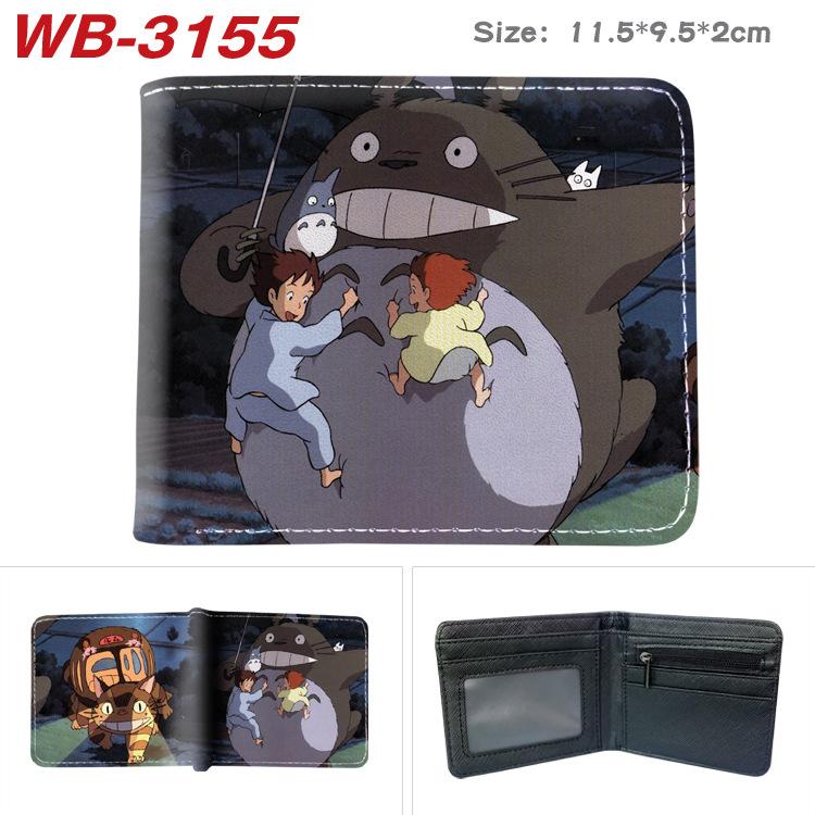 Studio Ghibli Mój sąsiad Totoro Portmonetka Anime Pełnokolorowy Nadruk Krótki Portfel na Karty Uroczy Kreskówkowy Skórzany Puzderko Różowy