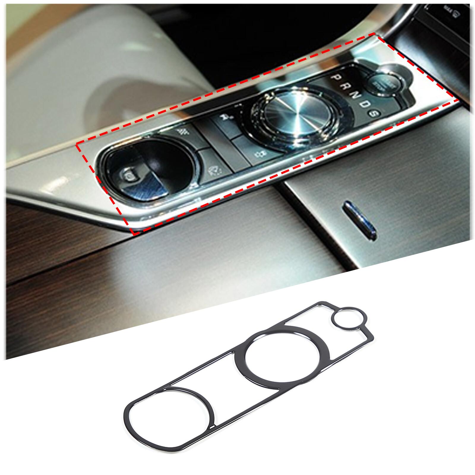 Black Steel Center Console Gear Shift Frame Cover Trim For Jaguar XF 2008-2015