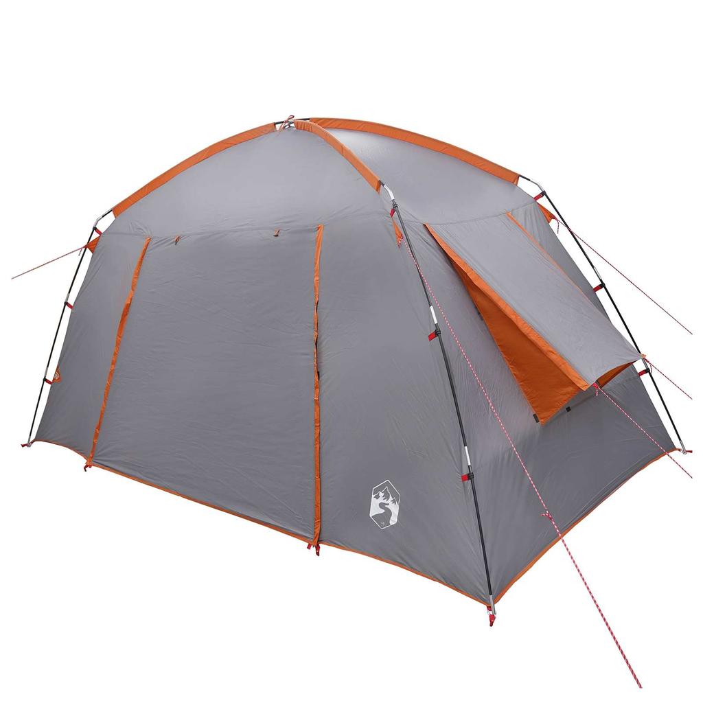 Cabin Tent Gray and Orange 300 x 210 x 156 cm Polyester