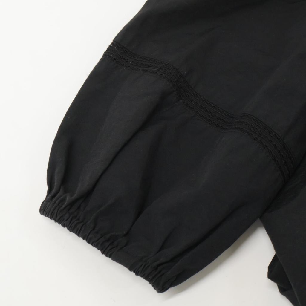 BORDERS at BALCONY BD2021-3C-02 Nylon Sabrina Blouse tops 36 blackUsed