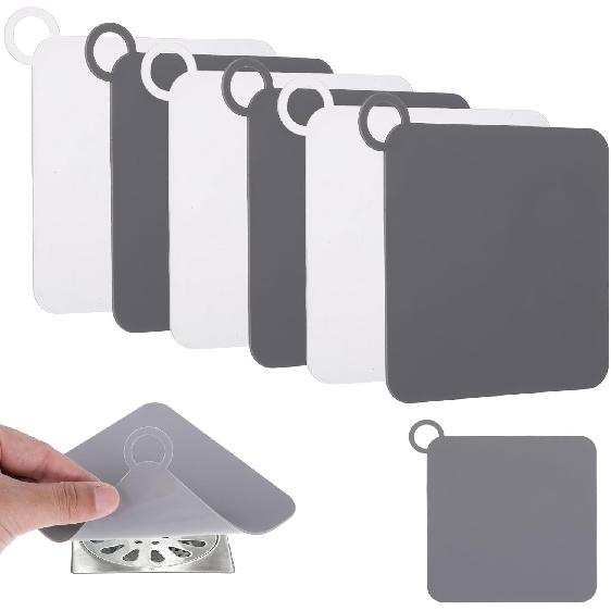 6 PCS Silicone Tub Stopper, Silicone Floor Drain Anti-Odor Mat Floor Drain Cover to Keep Bugs Out Sewer Anti-Odor Mat Deodorizing Drain-Pugs, Sewer