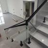 Set von Glasgeländerhaltern Quadratische Designs für Stärke Edelstahlkonstruktion für Balkone und Treppen