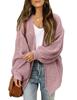 2024 Autumn/Winter New Amazon Foreign Trade Women's European & American Lantern Sleeve Cardigan Pocket Chunky Knitted Cross-border Sweater