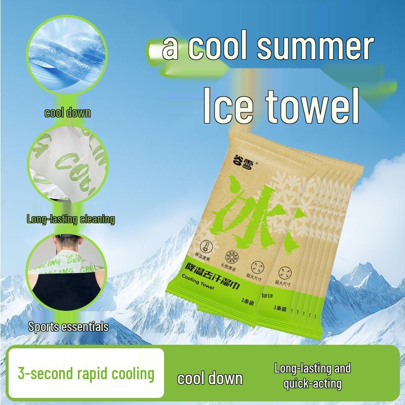 Ice-Feeling Cooling Wipes: Non-Sticky, Sweat-Removing Towels for Sports and Summer Heat Relief