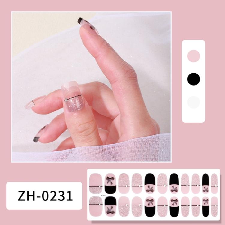 22Pcs Nail Wraps Polish Strips Self Adhesive Nail Polish Sticker Gel Nail Strips
