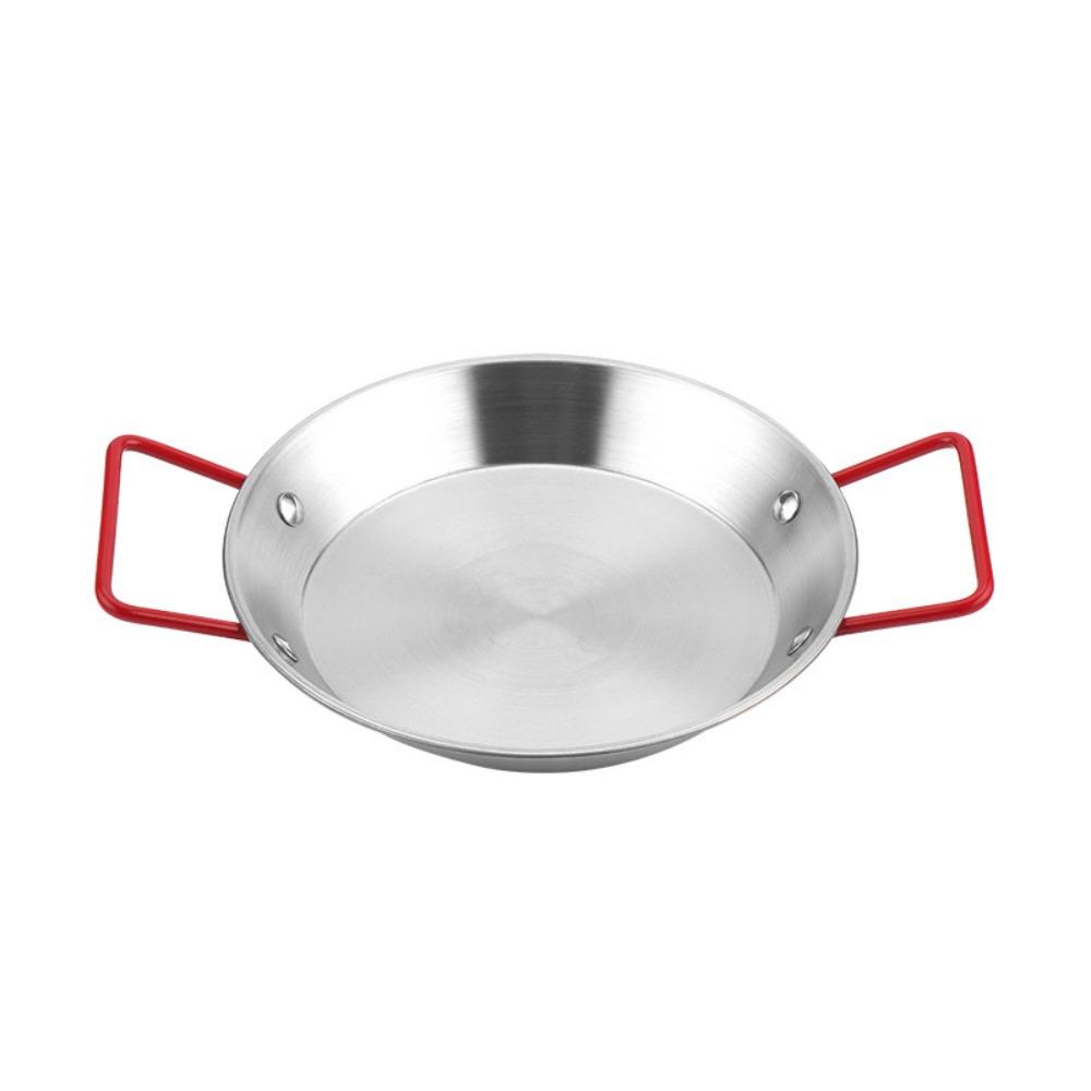 Non Stick Double Handle Pan Saucepan Frying Pan Retro Seafood Frying Pot Cookware 24CM
