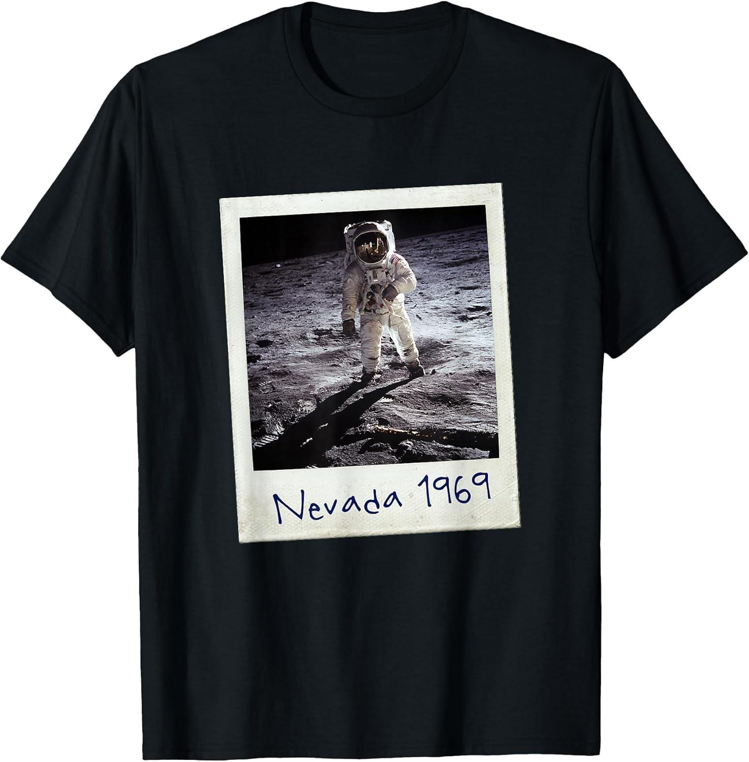 NEW LIMITED! Fake Moon Landing Conspiracy Theory Shirt Area 51 Tee S разноцветный