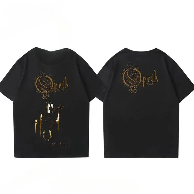 

Opeth Павич та Череп Темне Мистецтво Графічний Двосторонній Вінтажний Прогресивний Дес-Метал Група Мерч Оверсайз Вуличний Одяг Футболка Топ для Шанувальників Opeth XXXL