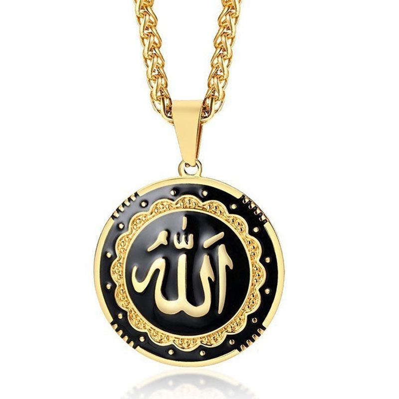 

Модное простое серебряно-оловянное ожерелье с подвеской, старинный круглый бренд, ювелирные изделия с подвеской золотой