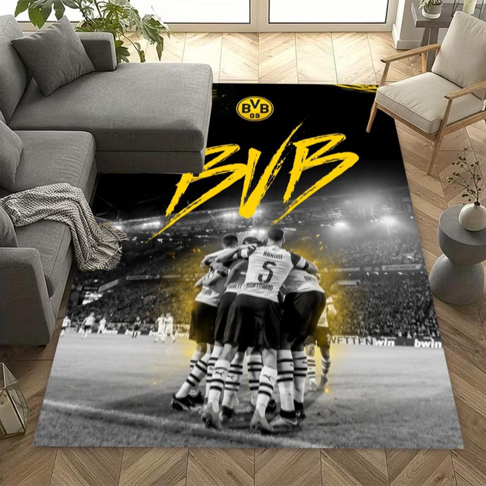 Bvb Dortmund Football Emblem Floor Mat Suitable For Dormitory Entryway Playrooms Game Room Antislip Carpet Office Home Decor Spiritual Gift