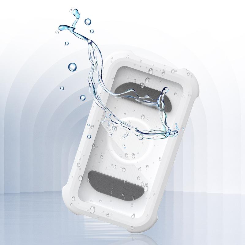 Waterproof Fog-proof Bathroom Mobile Phone Holder Wall-mounted Mobile Phone Box with 360° Rotation for Shower and Bathrooms