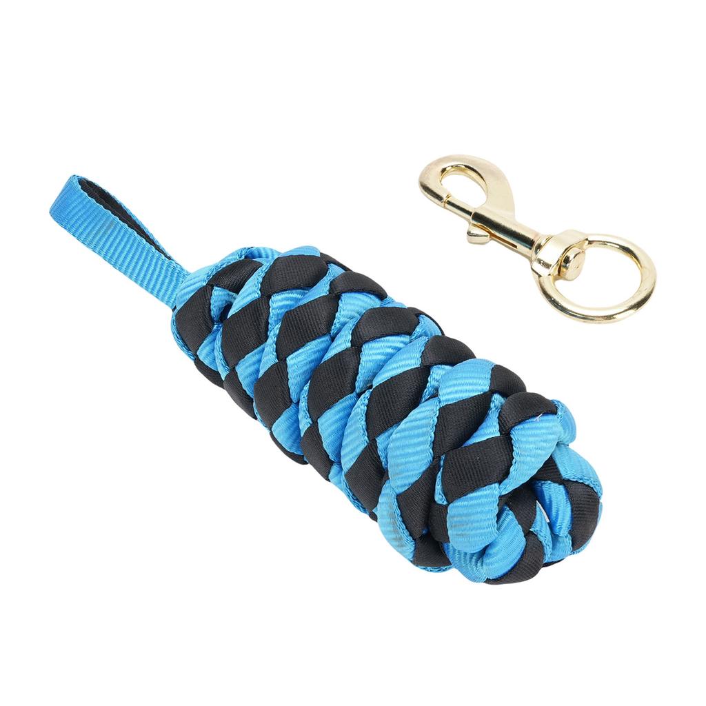 Horse Lunge Line with Rotating Snap Hook Nylon Webbing Comfortable Grip Long Horse Training Rope for Daily Training