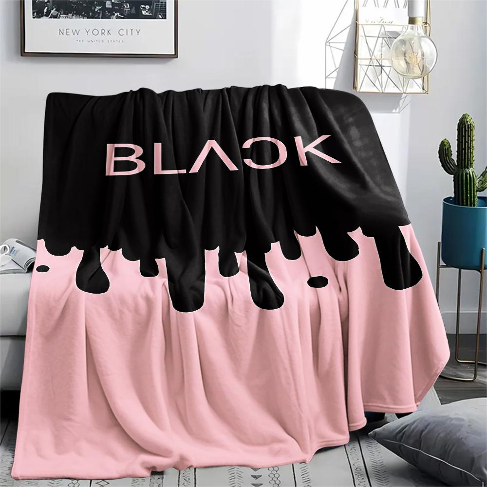 1pz Coperta in Flanella con Stampa Blackpink, Alta Qualità per Tutte le Stagioni, Arredamento per la Casa, Calore e Comfort, Perfetta per Regali di Natale