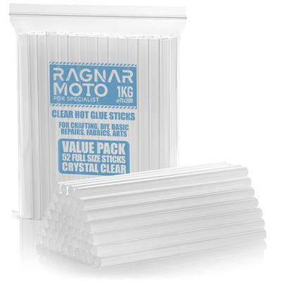 Barras de pegamento termofusible de 1 kg, paquete de 52 piezas, 11 x 200 mm, adhesivo transparente de tamaño completo para pistola termofusible
