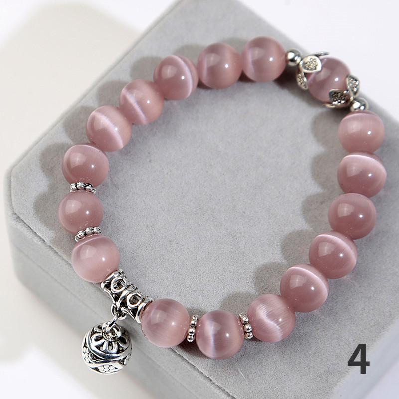 Nuovi Braccialetti Avanzati Semplici con Charms Opale Gioielli Moda Accessori Ciondoli Braccialetto Per Donna Braccialetti con Perle di Cristallo