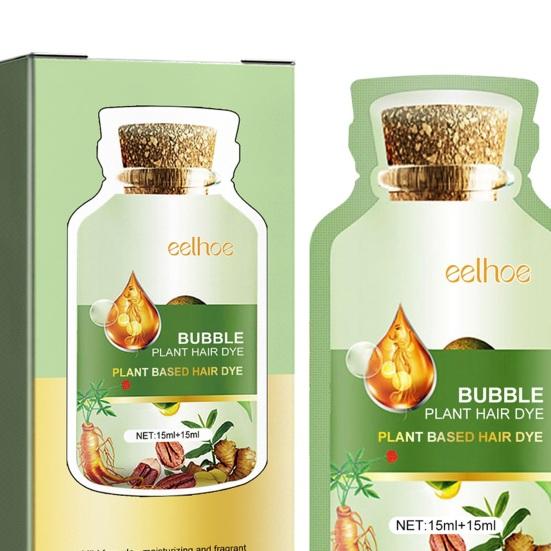 10Pcs 30ML Blase Haar Farbstoff Sanfte Natürliche Pflanzen Extrakt Färbung Shampoo Männer Frauen Botanische Blase Färben Schaum