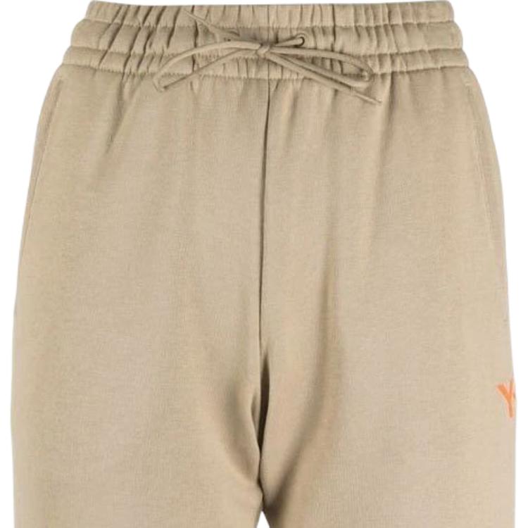 Y-3 FW22 Logo Print Solid Color Sports Pants Women pants Khaki HT4727