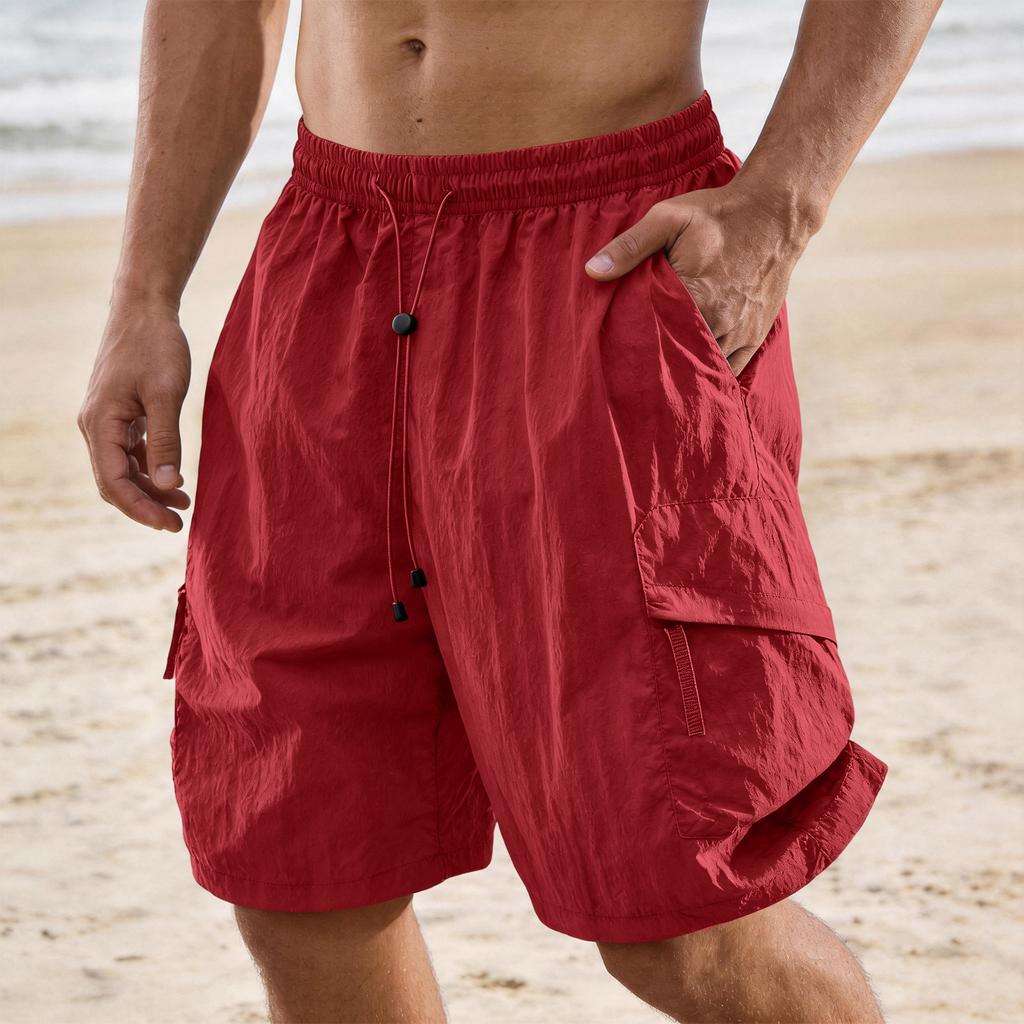 Men's Casual Quick-drying Shorts, Work Pants, Five-pocket Pants, Outerwear , Athletic Straight-leg Pants, Beach Pants
