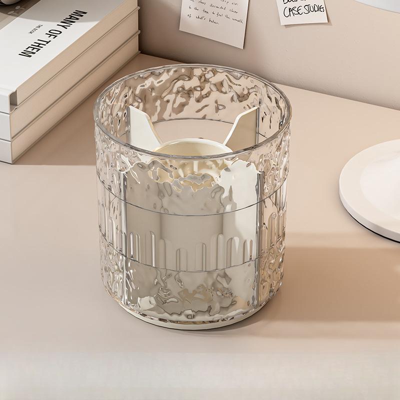 Transparent Rotating Pen HolderLarge-capacity Desktop Pen HolderCosmetics Storage Box Brush HolderPen Case