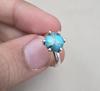 Blue Copper Turquoise Ring: 925 Sterling Silver Ring, Handmade Boho Jewelry