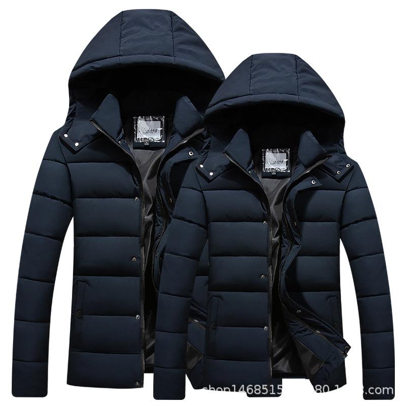 Men's Casual Down Cotton-padded Jacket Winter Youth Men's Thickened Warm Fashion Sports Cotton-padded Jacket Large Size