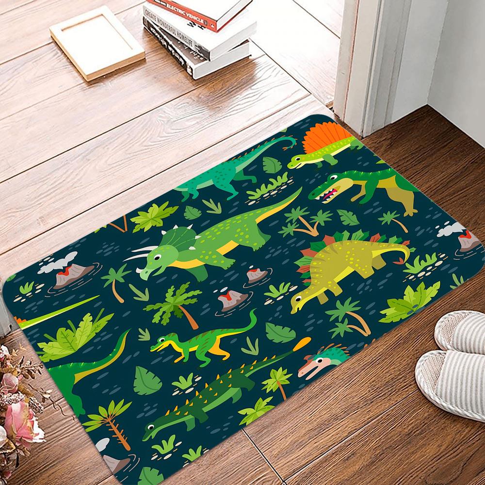 Cartoon Little Dinosaur Welcome Mat Anti-Slip Carpet For Bathroom Kitchen Bedroom Living Room Entrance Rug Home Decor Doormat