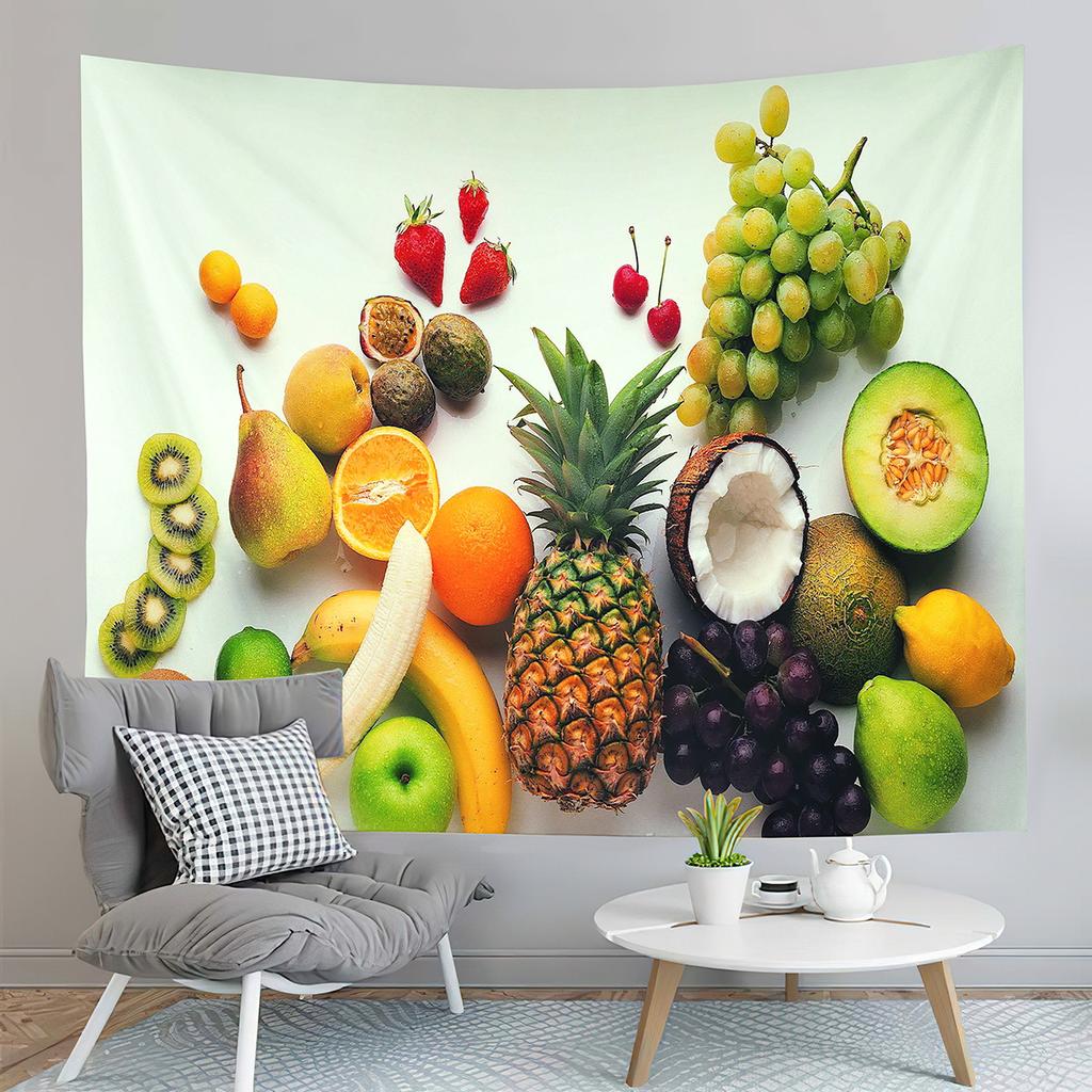 Farm Orchard Tapestry Delicious Fruit Tapestry Banana Grapes Tapestry Home Living Room Dorm Bedroom Aesthetics Decor Tapestries