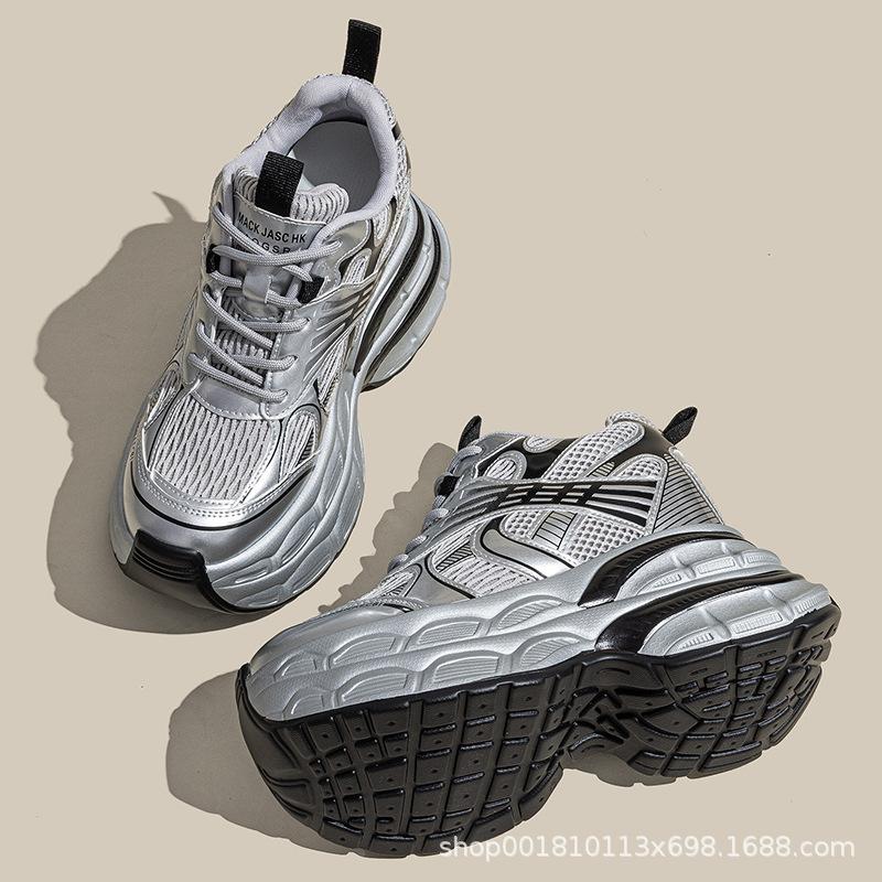 Inner heightening women's shoes 12cm new breathable dad shoes platform mesh small sports casual shoes women A8931