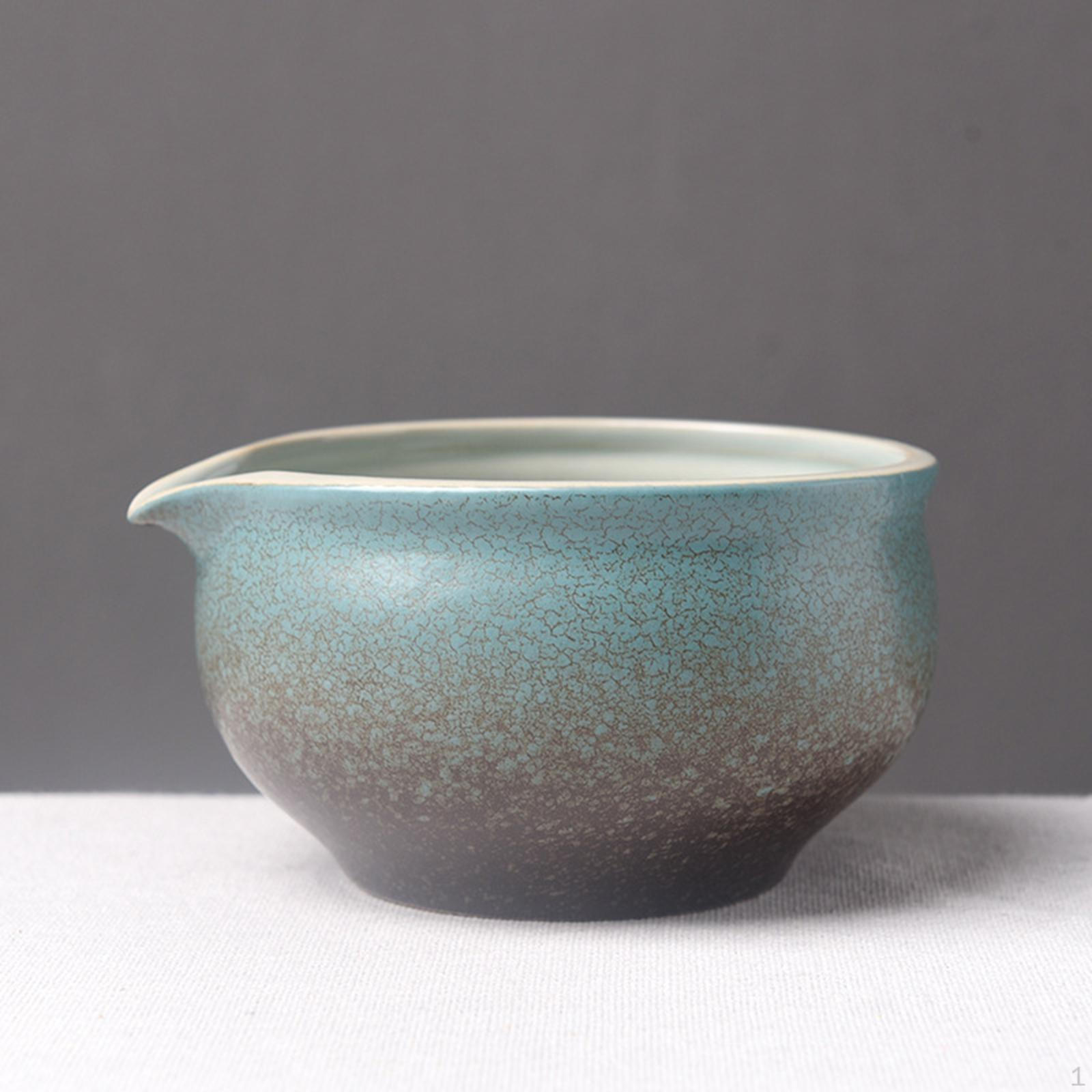 

Ceramic Matcha Bowl with Spout Handmade Mixing for Home Salad Parties