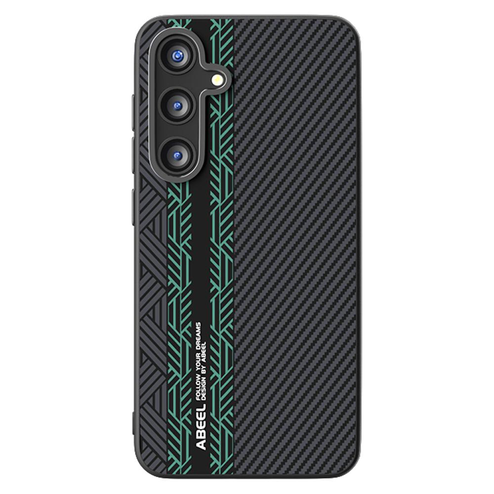 

ABEEL Чохол для Samsung Galaxy S25 FE PC+TPU+Алюмінієвий сплав+Шкіра PU Чохол для телефону Сумісний з MagSafe Texture 2