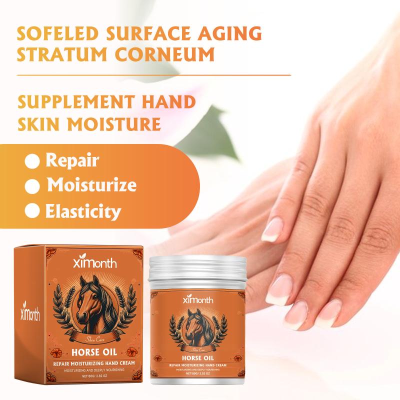 Horse Oil Hand Cream Reduce Dryness Moisturizing Nourishing Skin Anti Cracking Anti Freezing Non-Greasy Hands Skin Care Products