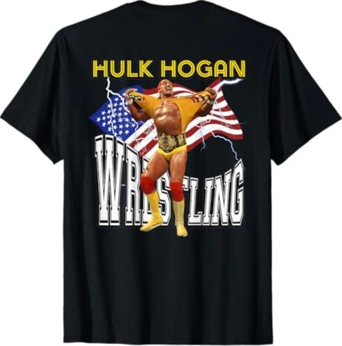 Hulk Hogan_007_Back Printed 100% Cotton T-shirt Mens Tees Top XL