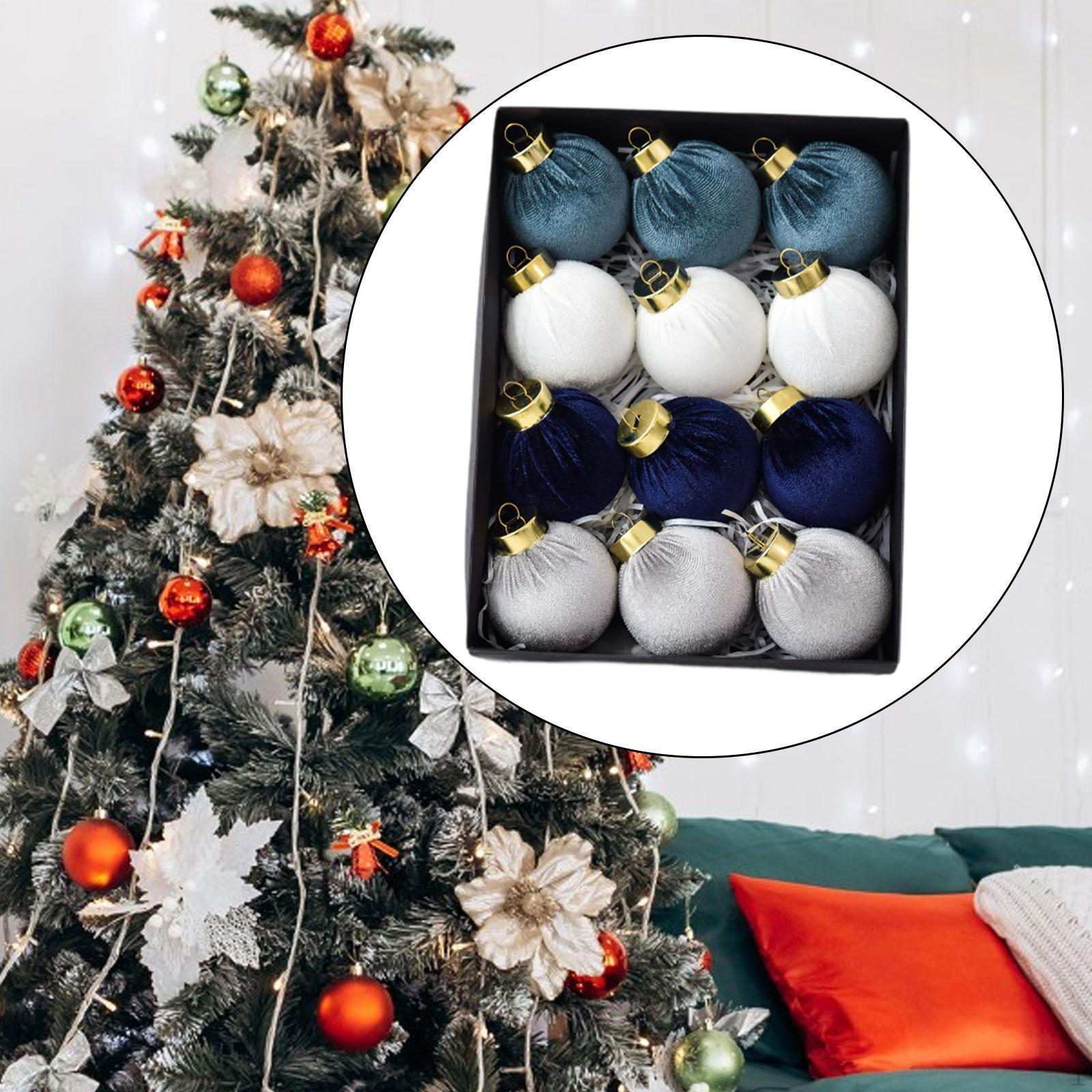 

12 Pieces Christmas Hanging Decorations Charm Pendants Decorative Baubles for Wall Home Style D