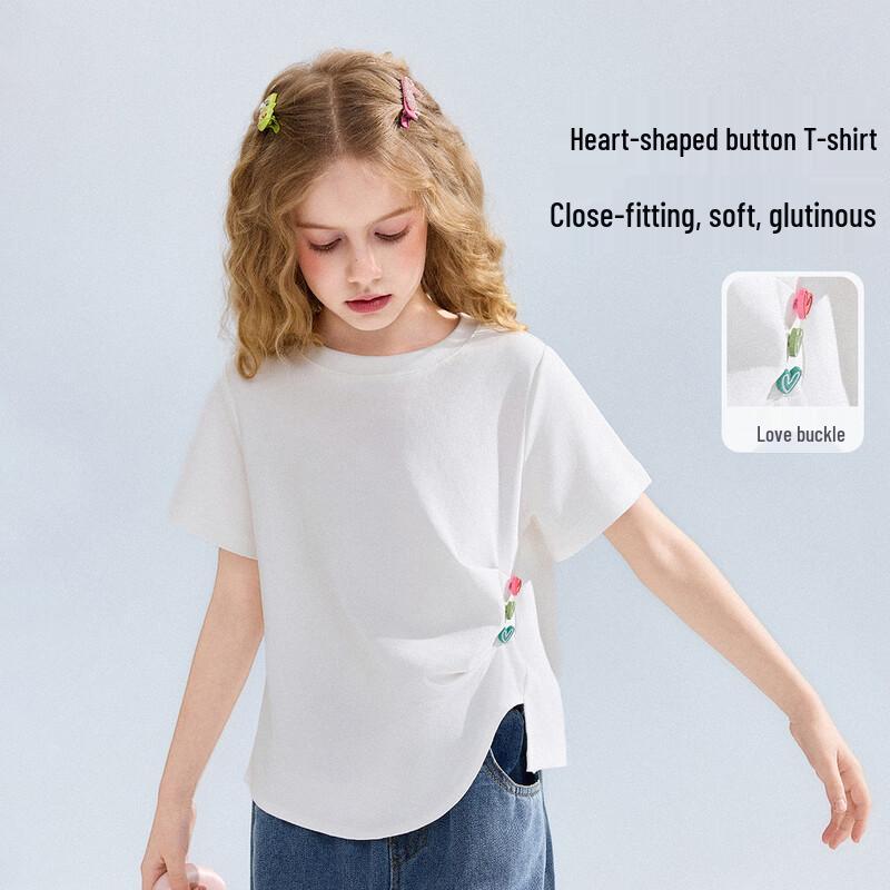 

ASK JUNIOR Girls Pleated Short-Sleeve T-Shirt US 4.5