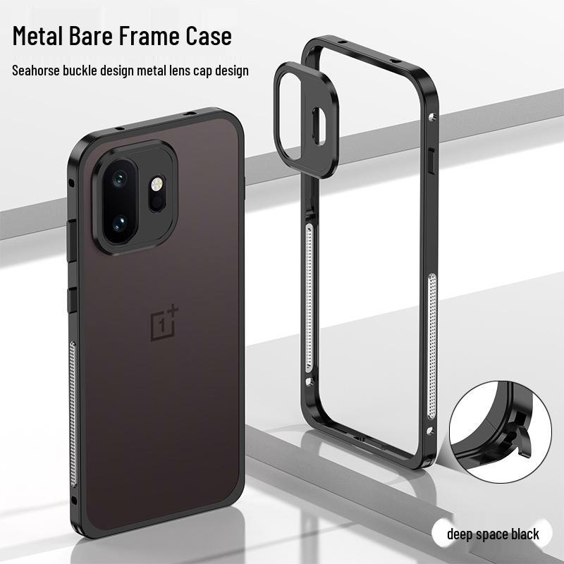 OnePlus 15T Supreme Edition Metal Frame Heat Dissipation Phone Case with Sea Horse Buckle